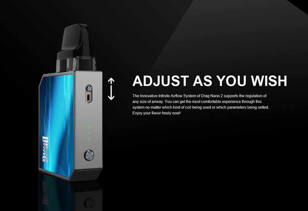 Original VOOPOO Drag Nano 2 Vape Kit 800mAh Battery 20W Vape 2ml Coil Vaporizer Free Shipping