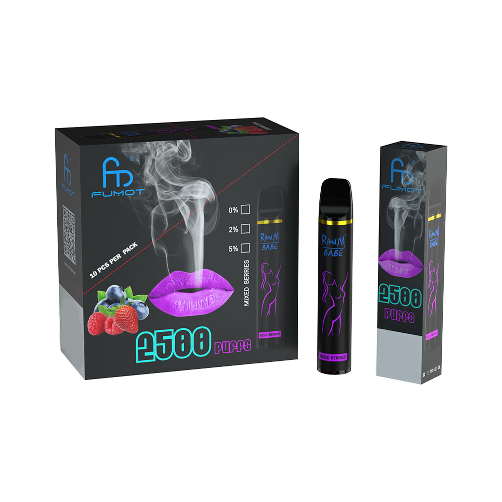 Original High Quality RandM Babe 2500 Puffs Vape Kit Device (Free Shipping)