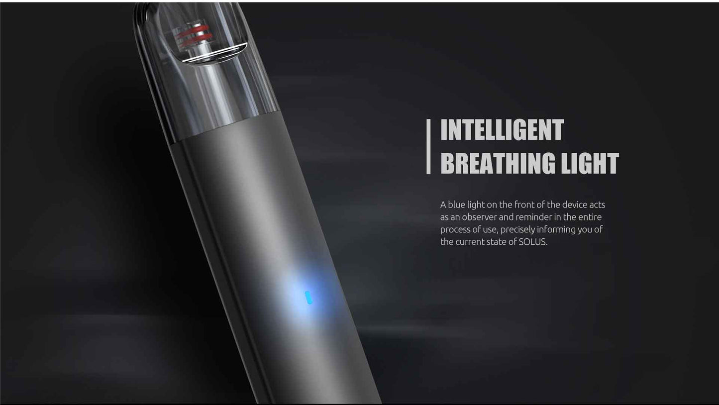 Original SMOK SOLUS Pod Kit 15W 700mAh 2.5ml Cartridge Meshed 0.9ohm Vape Free Shipping