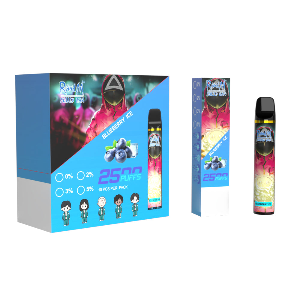 Original RandM Squid Bar 2500 Puffs Vape Kit Device (Free Shipping)