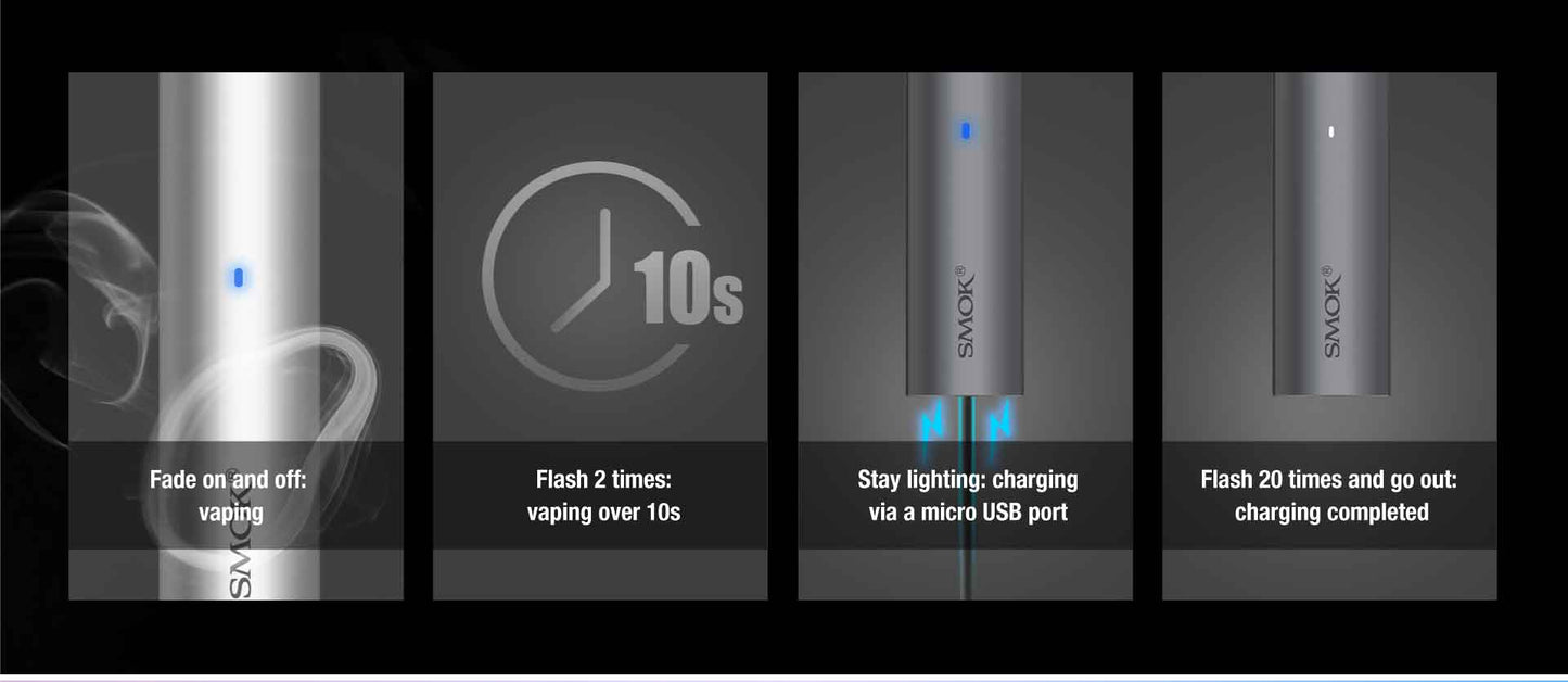 Original SMOK SOLUS Pod Kit 15W 700mAh 2.5ml Cartridge Meshed 0.9ohm Vape Free Shipping