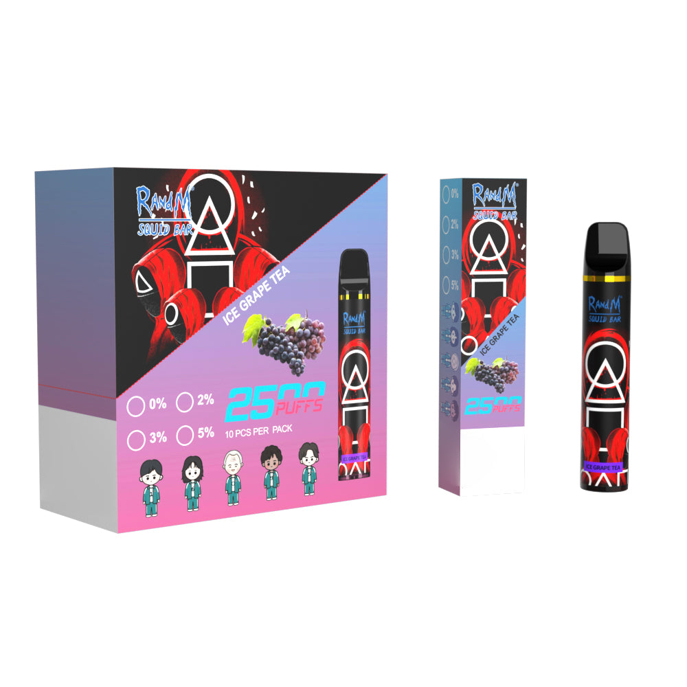 Original RandM Squid Bar 2500 Puffs Vape Kit Device (Free Shipping)