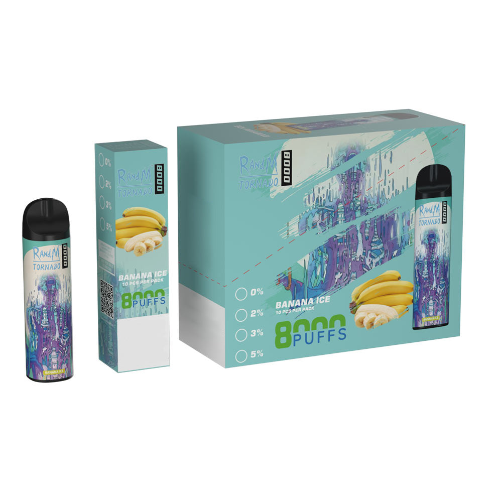 Original RandM Tornado 8000 Puffs Vape Kit Airflow Control 16ml Large Capacity Device (Free Shipping)