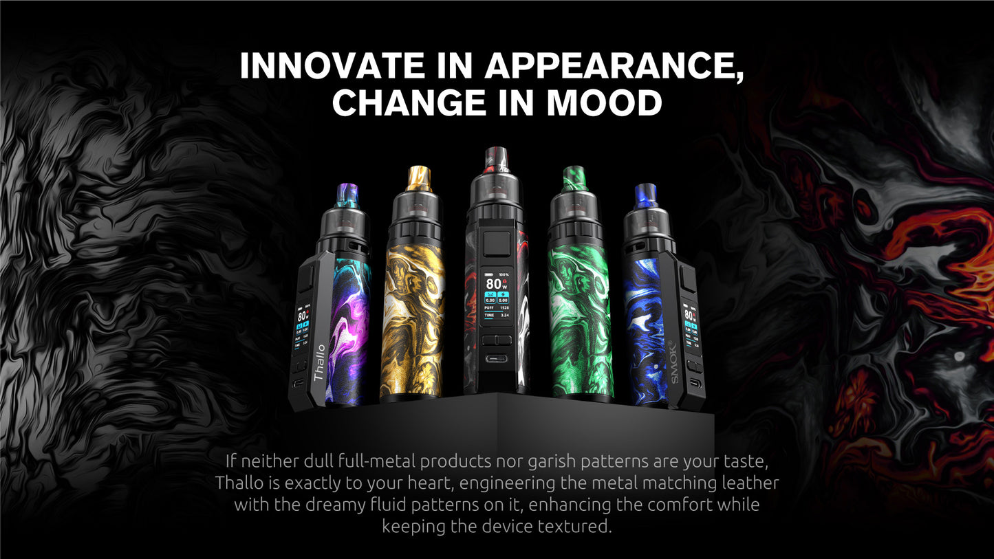 Original 80W SMOK Thallo S Mod Pod Vape 3000mAh 5ml System Starter Kit Free Shipping