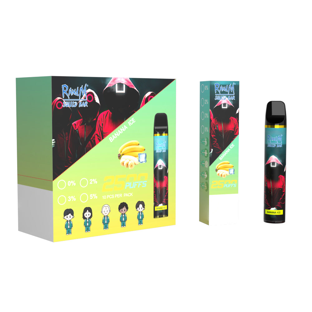 Original RandM Squid Bar 2500 Puffs Vape Kit Device (Free Shipping)