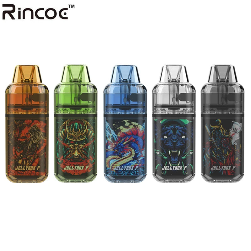 Original Rincoe Jellybox F Vape Kit 650mAh Battery 2ml Cartridge Fit Nano Coil Vaporizer free shipping