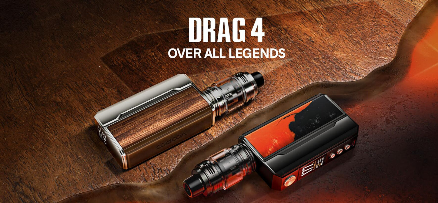 Original VOOPOO Drag 4 Kit 177W Vape Mod 5.5ml UFORCE-L Tank External 18650 Vaporizer Free Shipping