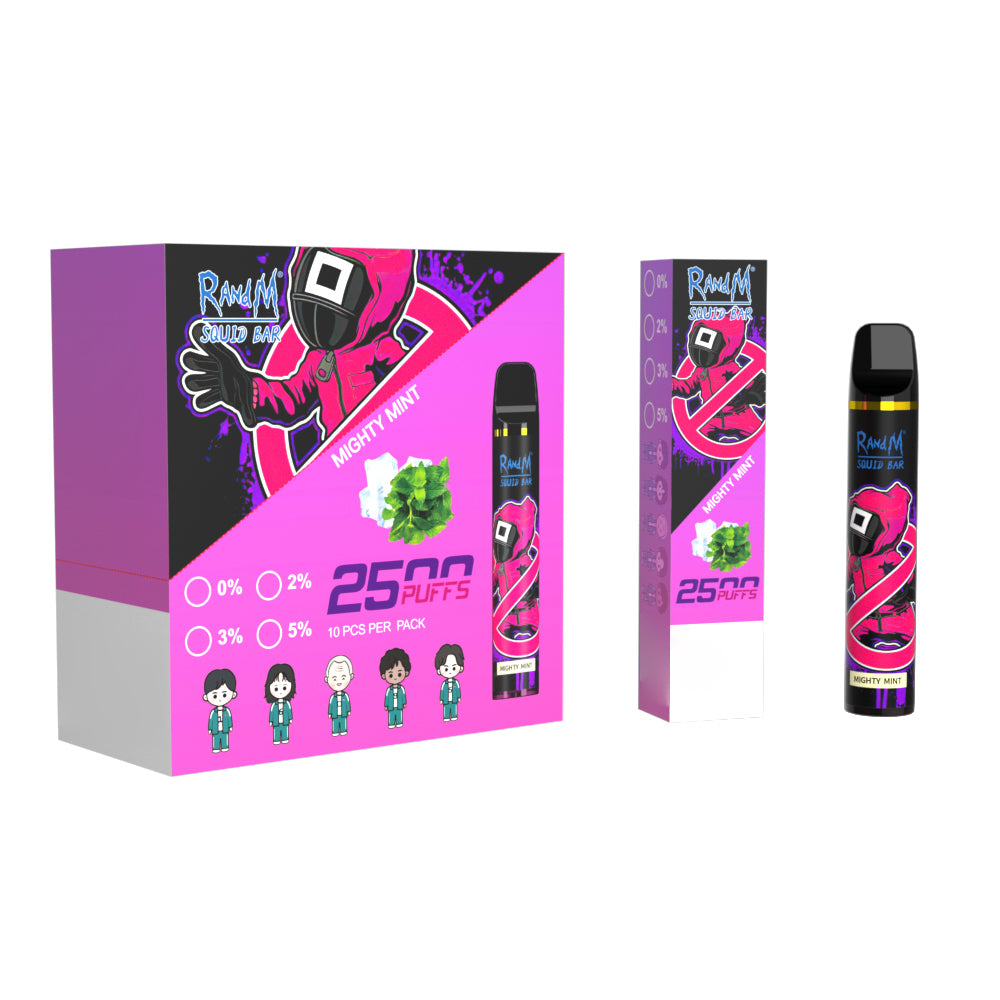 Original RandM Squid Bar 2500 Puffs Vape Kit Device (Free Shipping)