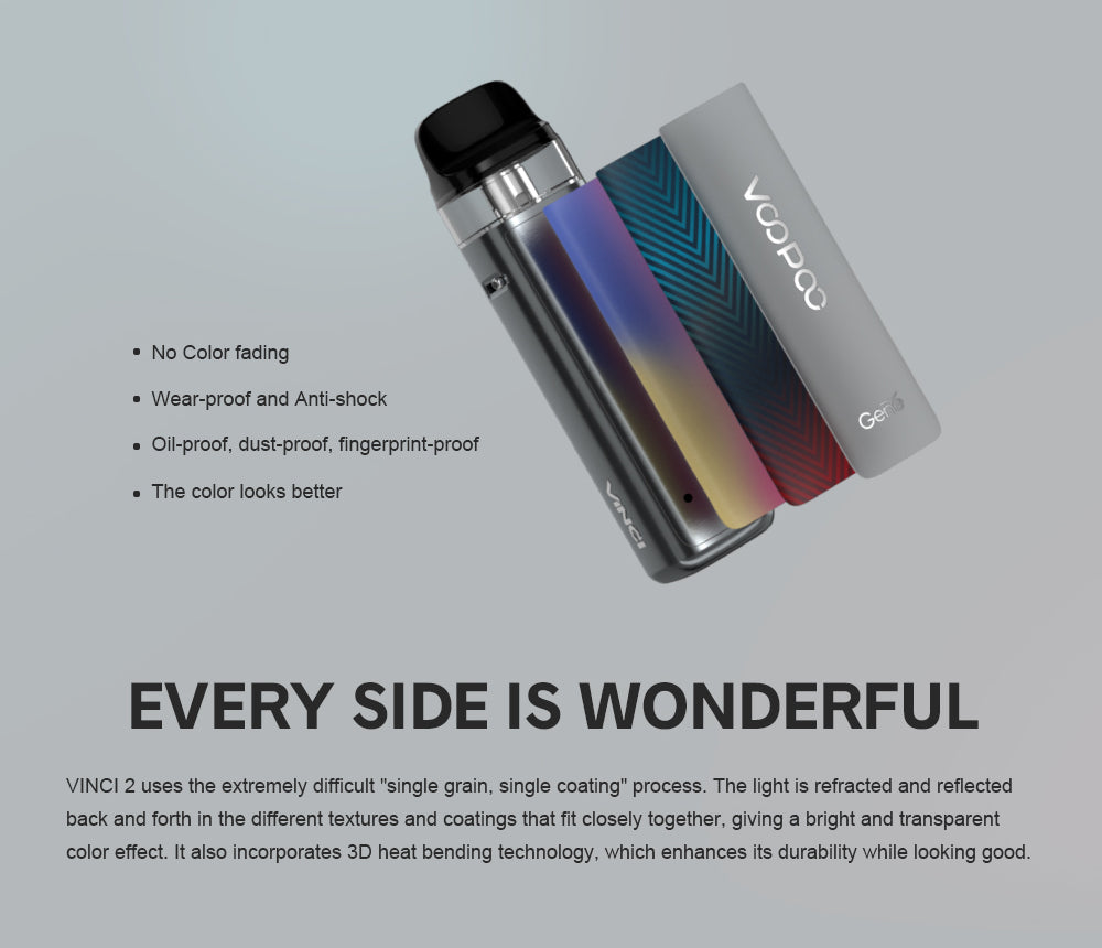 Original VOOPOO VINCI 2 Pod Mod Kit 50W 6.5ml 1500mAh Built-In Battery Vape Kit Free Shipping