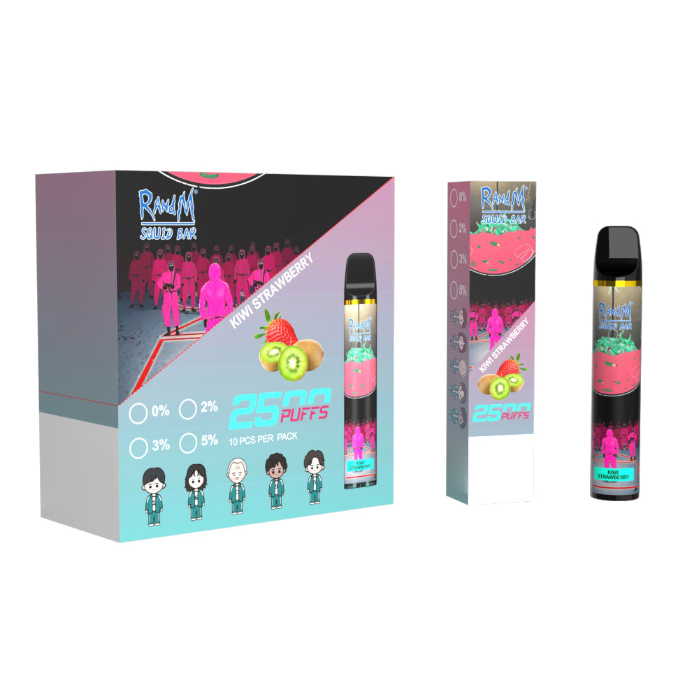 Original RandM Squid Bar 2500 Puffs Vape Kit Device (Free Shipping)