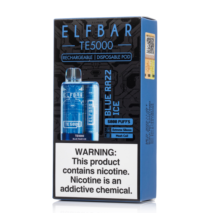 Original Elf Bar TE5000 Puffs Rechargeable Vape Device (Free Shipping)