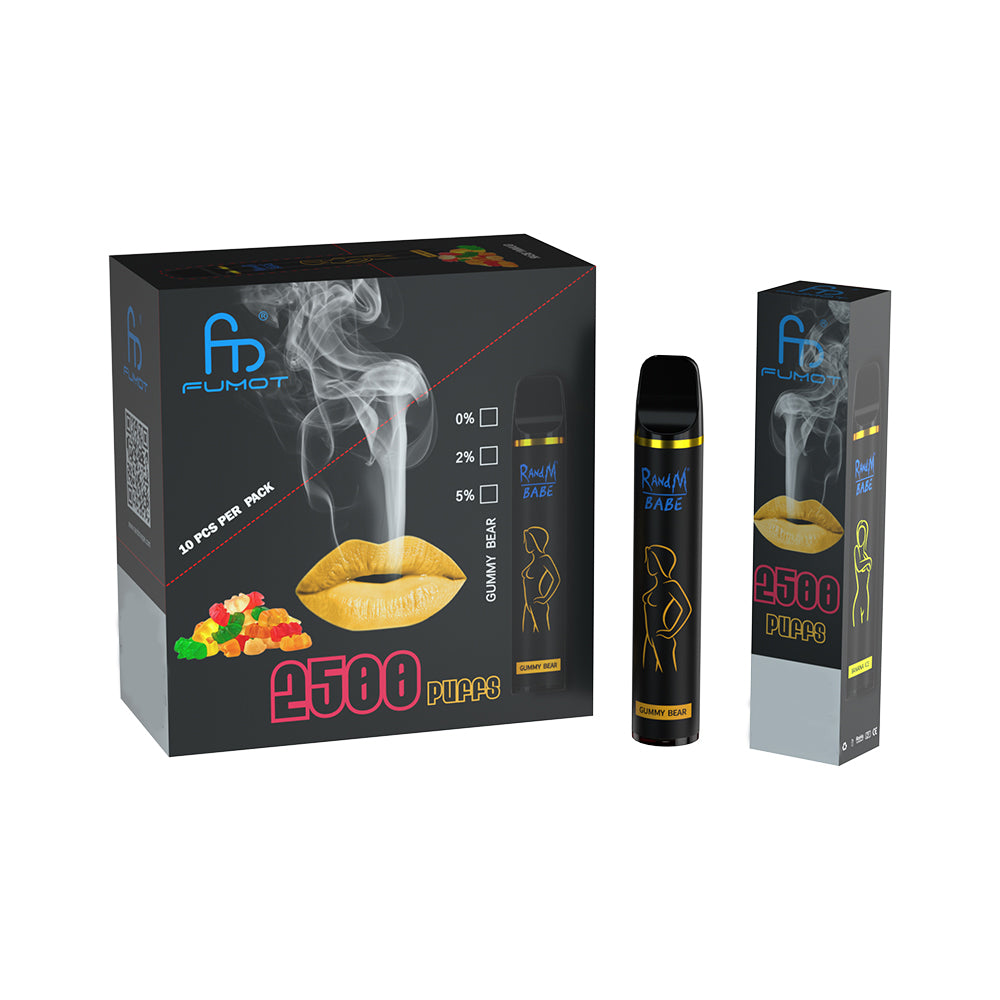 Original High Quality RandM Babe 2500 Puffs Vape Kit Device (Free Shipping)