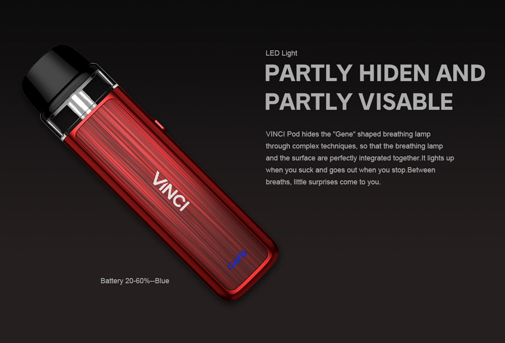 Original VOOPOO Vinci Pod Kit 15W 800mAh Battery Vape Resistance Cartridge Adjustable Airflow System Free Shipping