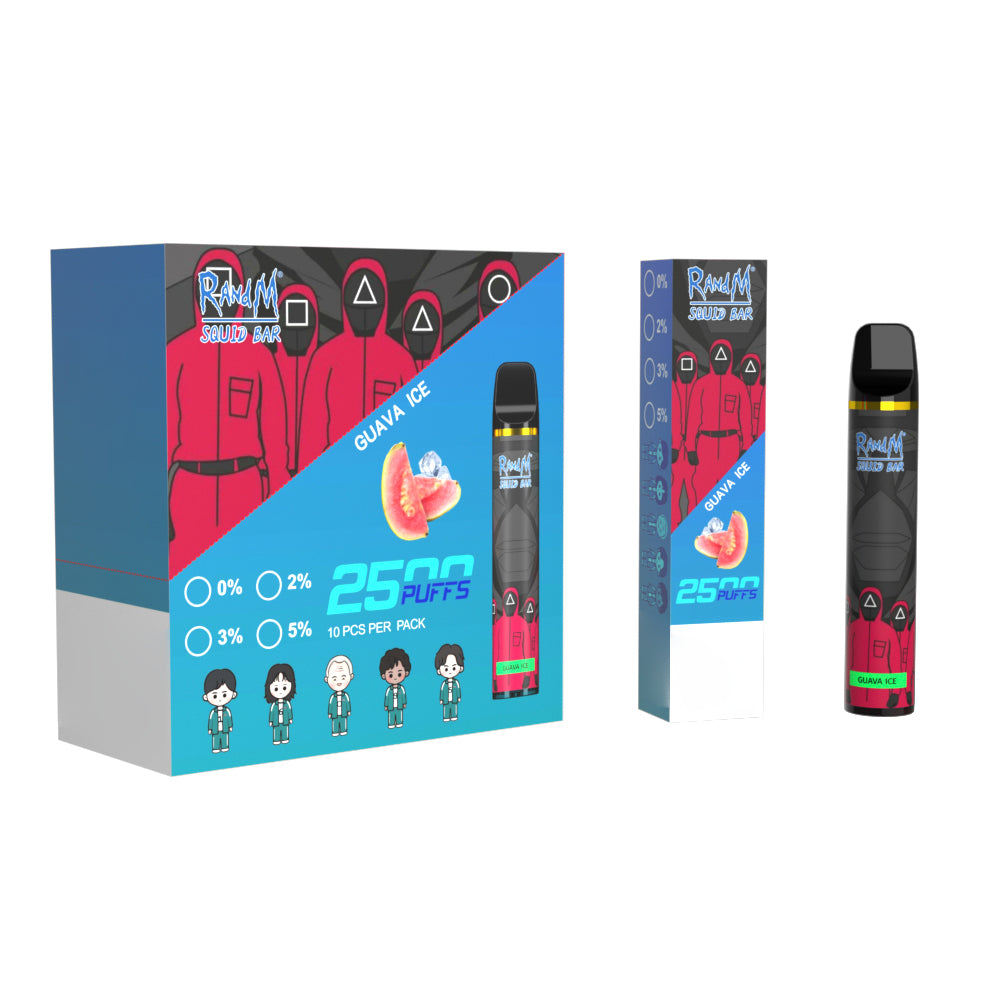 Original RandM Squid Bar 2500 Puffs Vape Kit Device (Free Shipping)