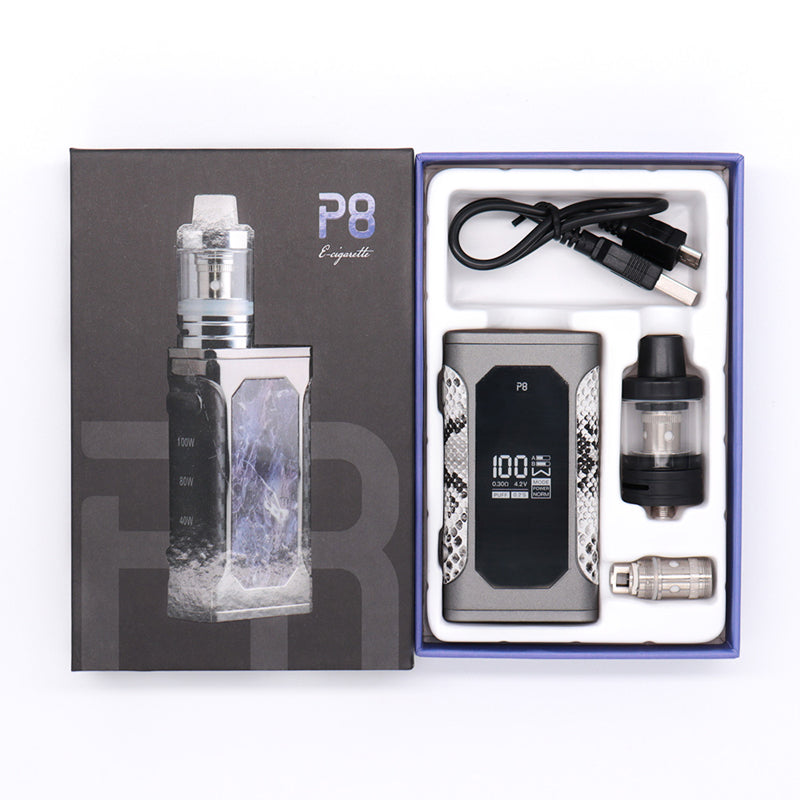 Original Smoker P8 100W Vape Kit 3ML Tank with 2200mah Built-in Battery Box Mod Hookah Shisha Vaporizer Huge Vapor