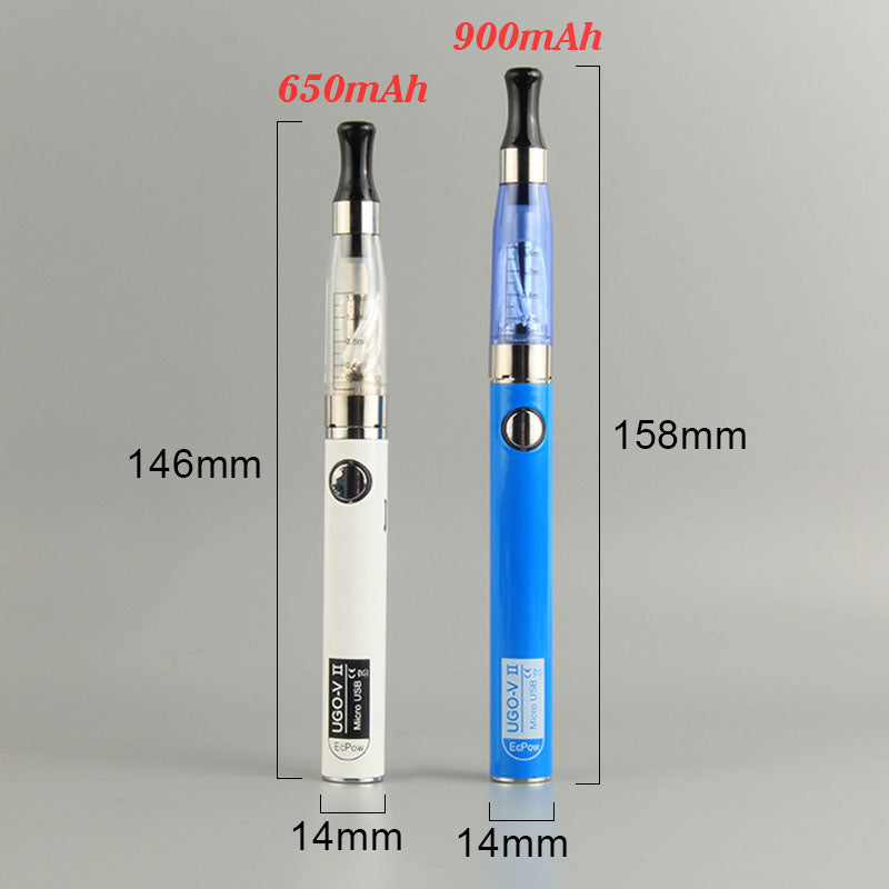 Original 650mAh Ugo-V2 Passthrough 510 Thread Battery Vaporizer Atomizer Starter Vape Pen Kit Free Shipping