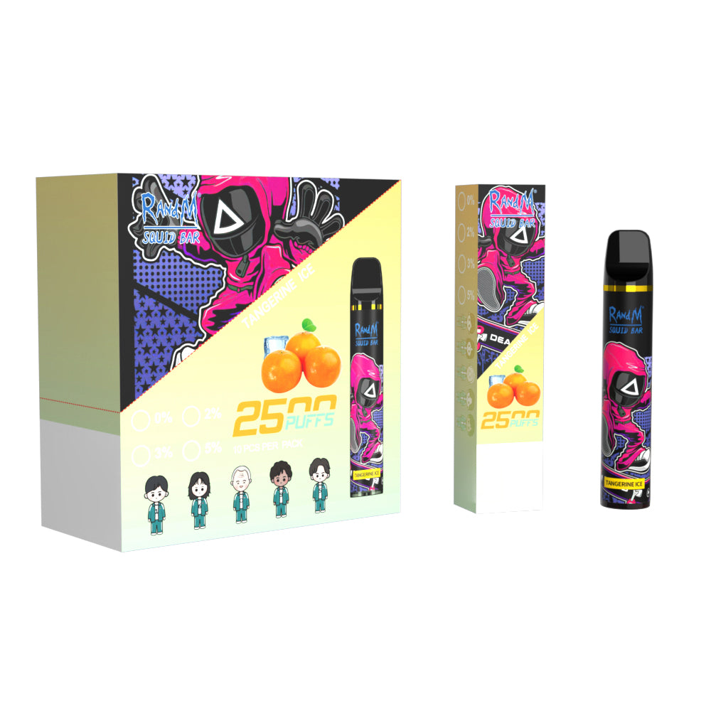 Original RandM Squid Bar 2500 Puffs Vape Kit Device (Free Shipping)