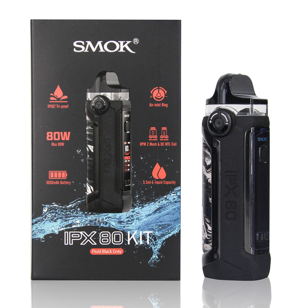 Original SMOK IPX 80 Pod Mod Kit 3000mAh Vaporizer 5.5ml RPM 2 Cartridges Pod Coils Free Shipping