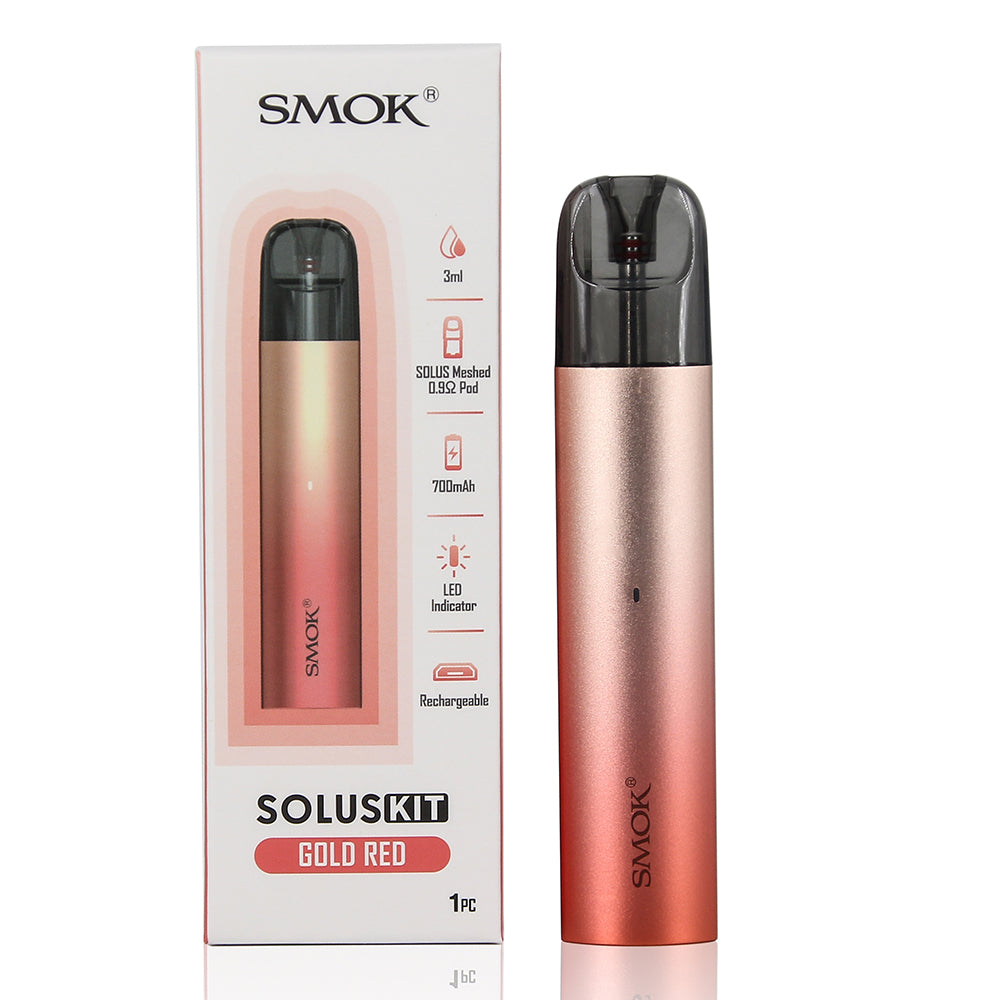 Original SMOK SOLUS Pod Kit 15W 700mAh 2.5ml Cartridge Meshed 0.9ohm Vape Free Shipping