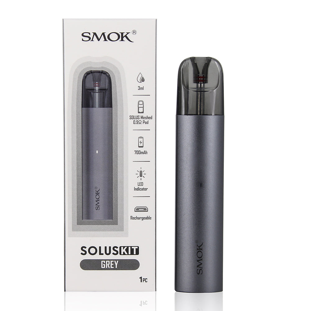 Original SMOK SOLUS Pod Kit 15W 700mAh 2.5ml Cartridge Meshed 0.9ohm Vape Free Shipping