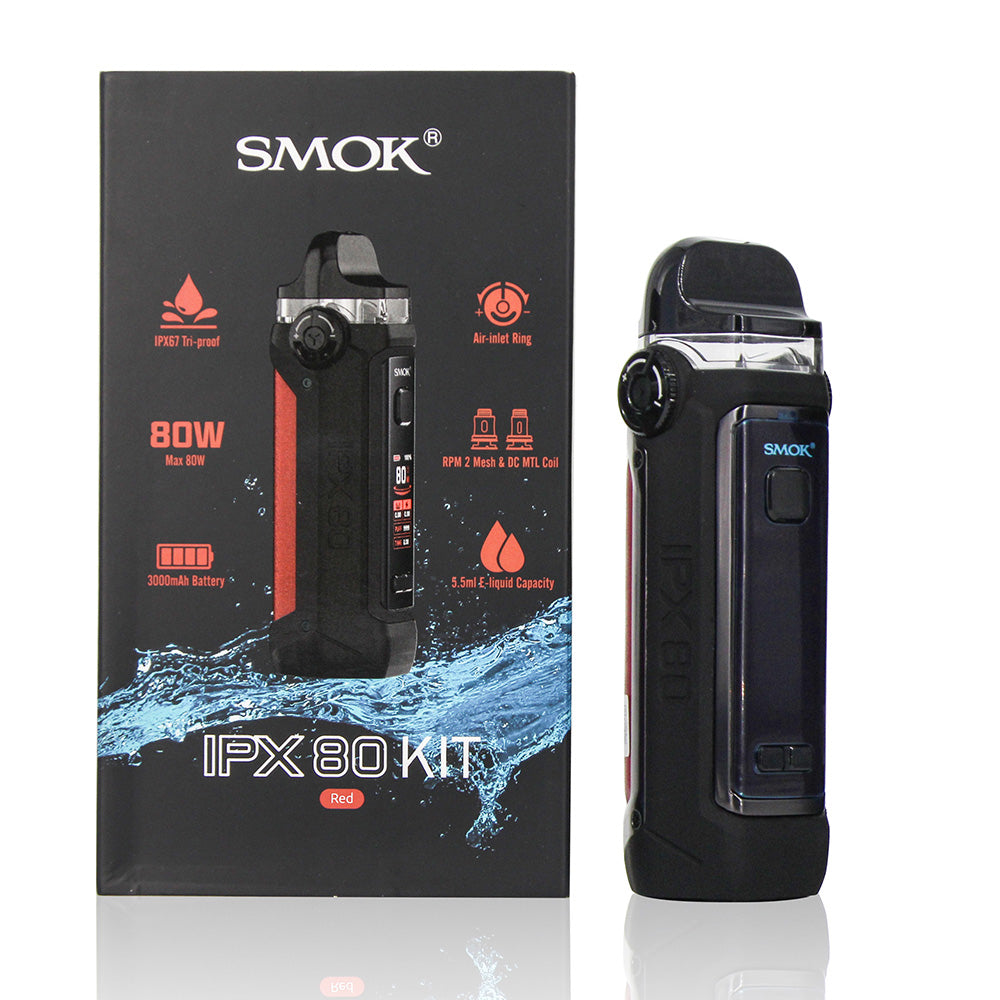 Original SMOK IPX 80 Pod Mod Kit 3000mAh Vaporizer 5.5ml RPM 2 Cartridges Pod Coils Free Shipping